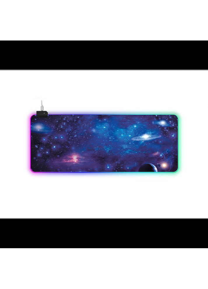 Игровая поверхность для компьютерной мыши и клавиатуры RGB с подсветкой коврик на стол нескользящий 80х30 см G-610 UKC (367958589)