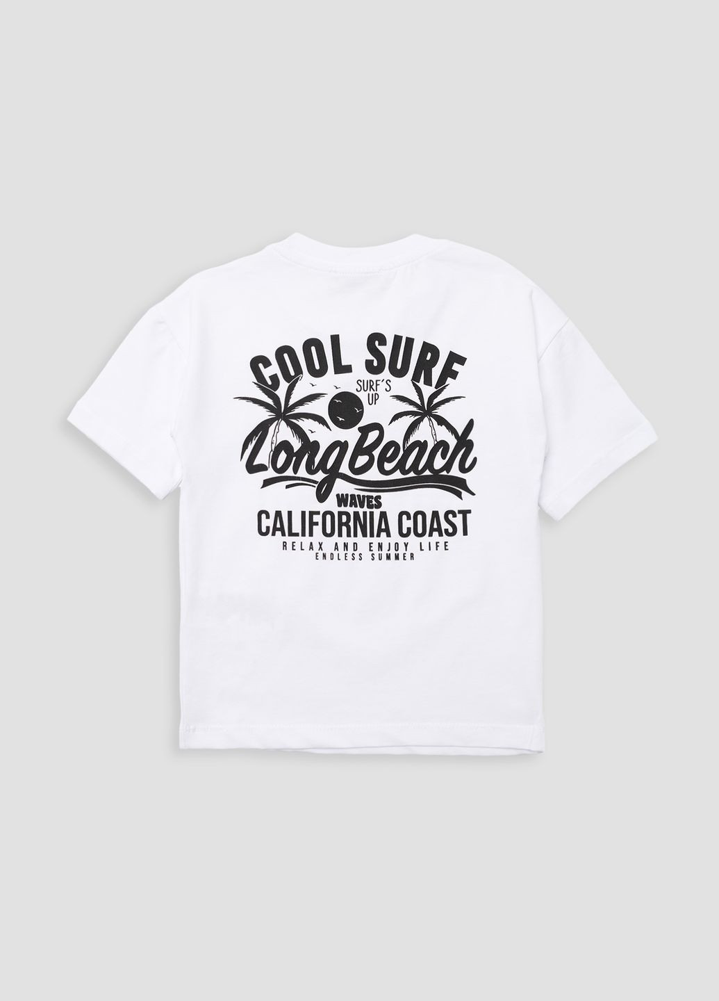 Белая летняя футболка с коротким рукавом для мальчика цвет белый цб-00268903 Wanex