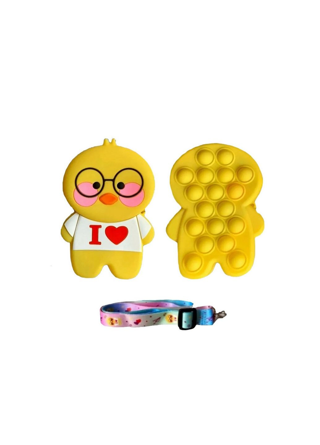 Детская сумочка силиконовая "Утенок" C4352, 13 см Желтый A-Toys (289355301)