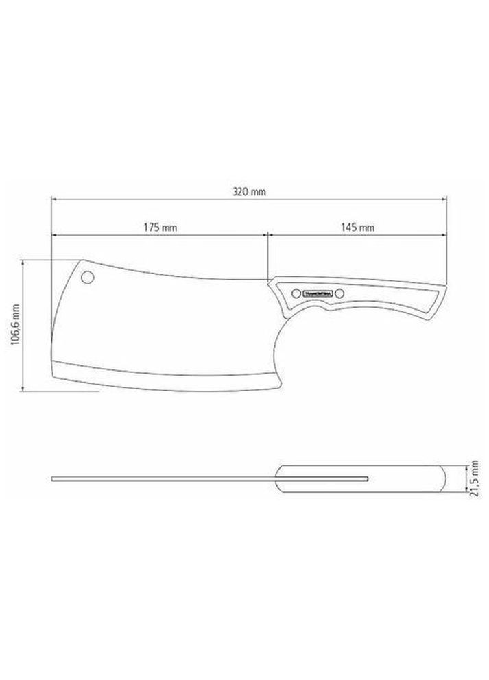 Ніж Churrasco Black 17,8 см 22845/107 Tramontina (316620179)