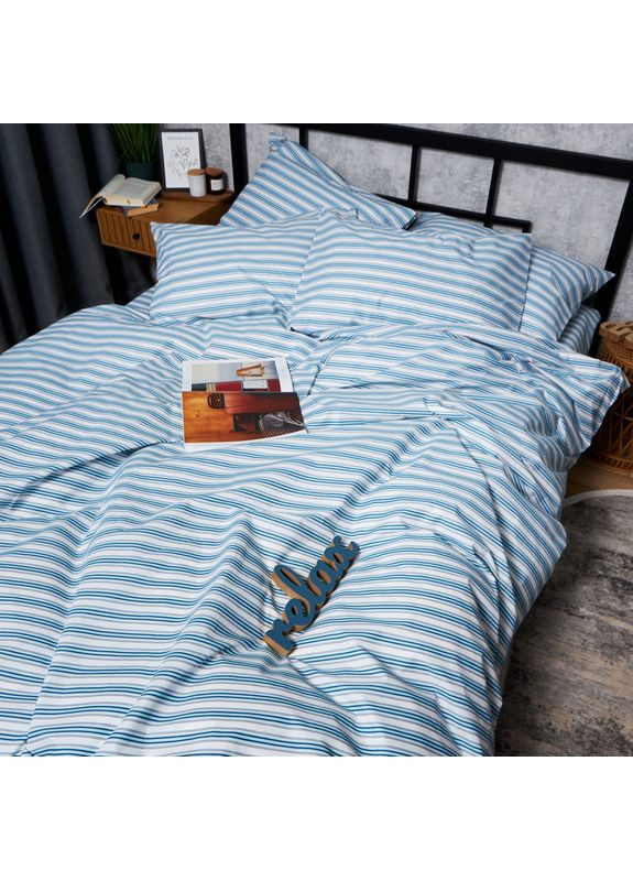 Комплект постільної білизни Бязь Gold Люкс «» Двоспальний 175х210 наволочки 2х50х70 (MS-820006131) Moon&Star Calm Waters (356116130)