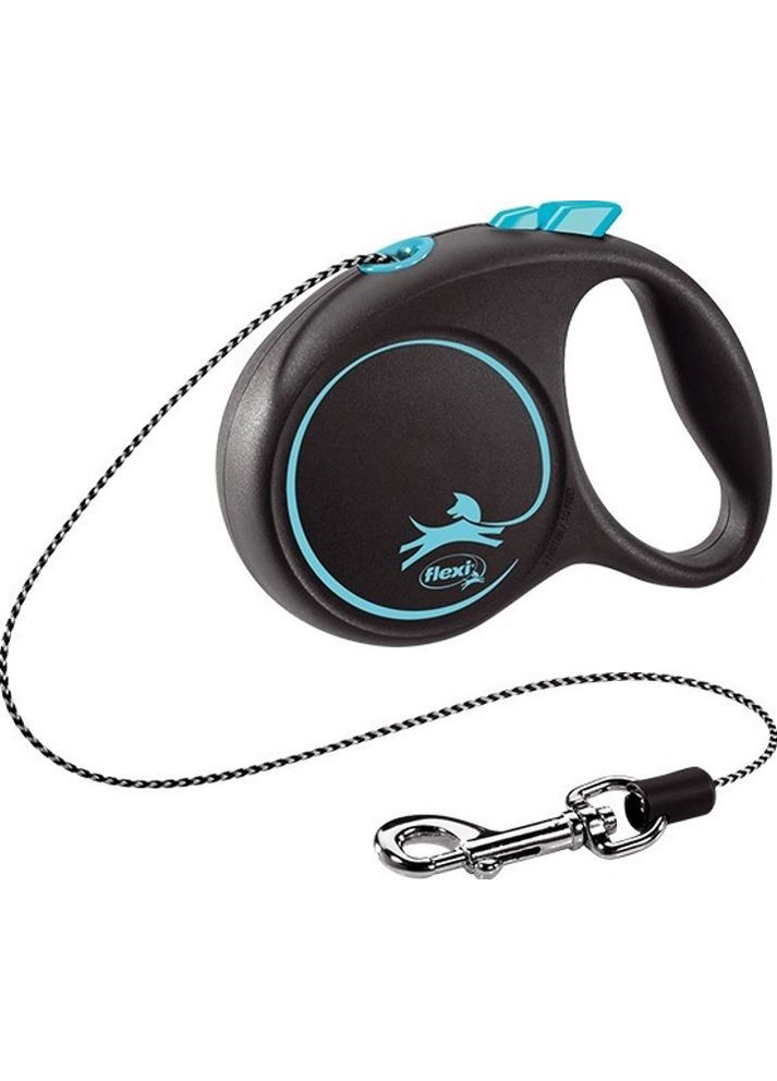 Повідець-рулетка Black Design XS трос 3 м Блакитний (4000498033234) Flexi (279565419)