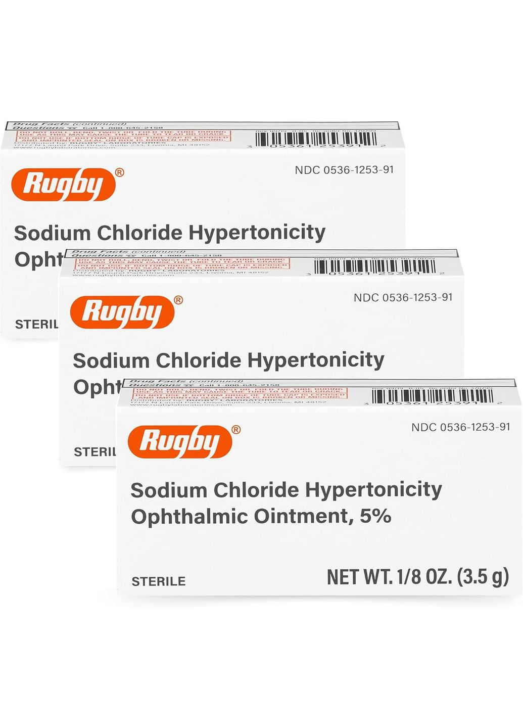 Очна мазь Sodium Chloride Hypertonicity 5% від набряків 3,5 г Rugby (346287749)