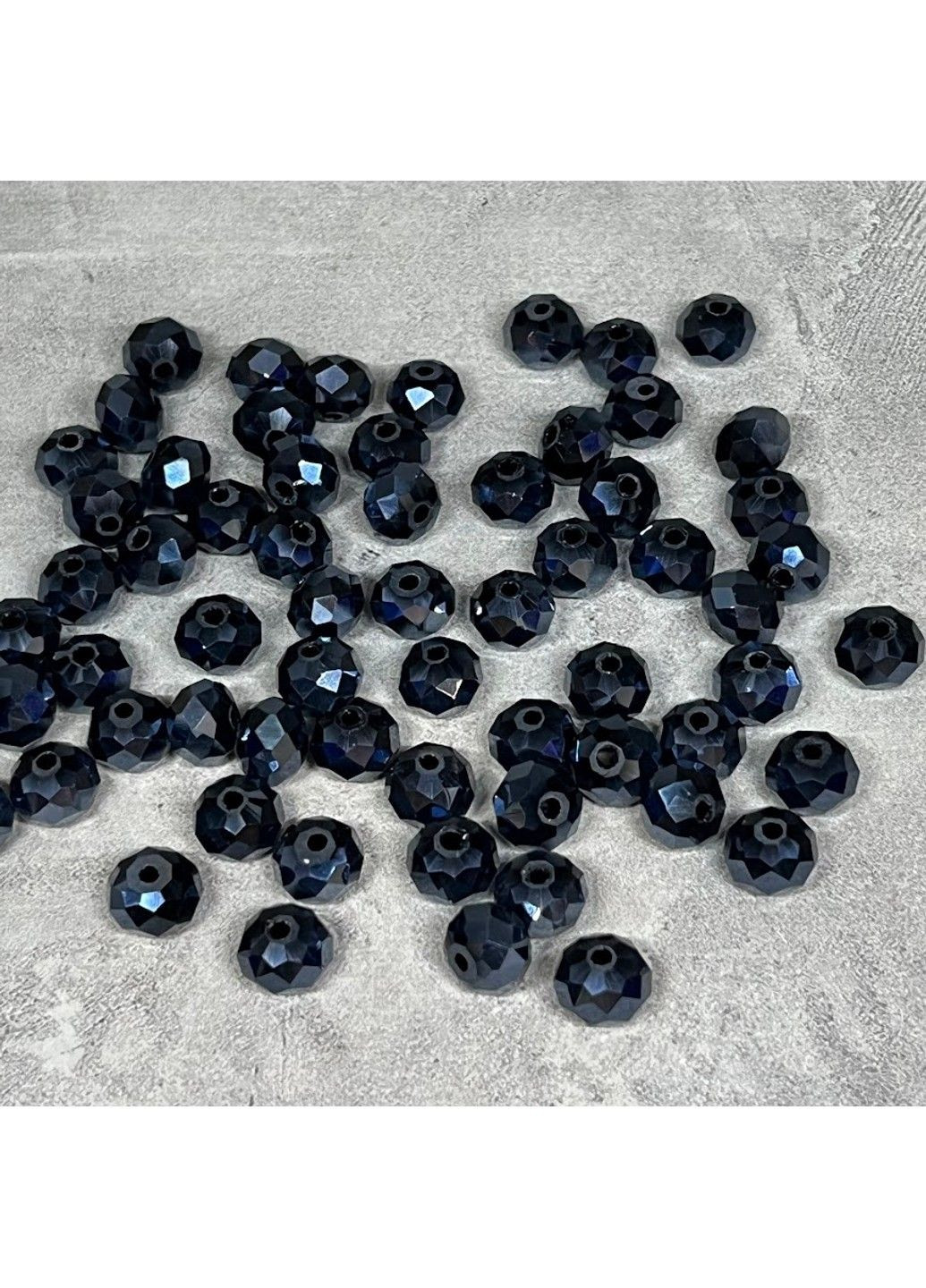 Бусины Рондель (Rondelle- прозрачный), 8*6 мм, цвет - серый (графит), арт 018257, 1 нить- 65-68 шт No Brand (332994582)