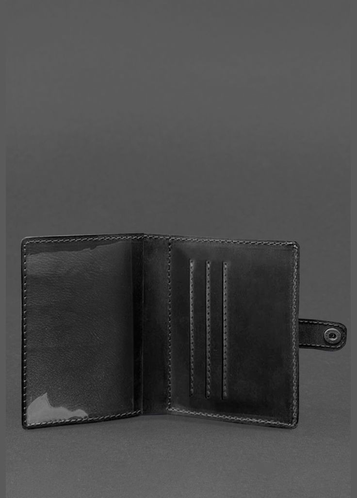 Кожаная обложка-портмоне для удостоверения офицера 11.0 черная Crazy Horse (A-027858) BlankNote (329186663)