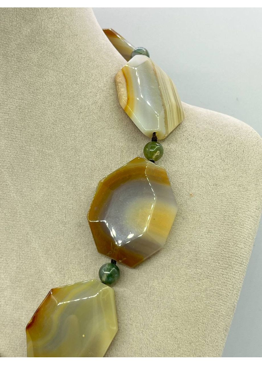 Намисто Агат 46 см Комбінований (10442) No Brand (356109197)