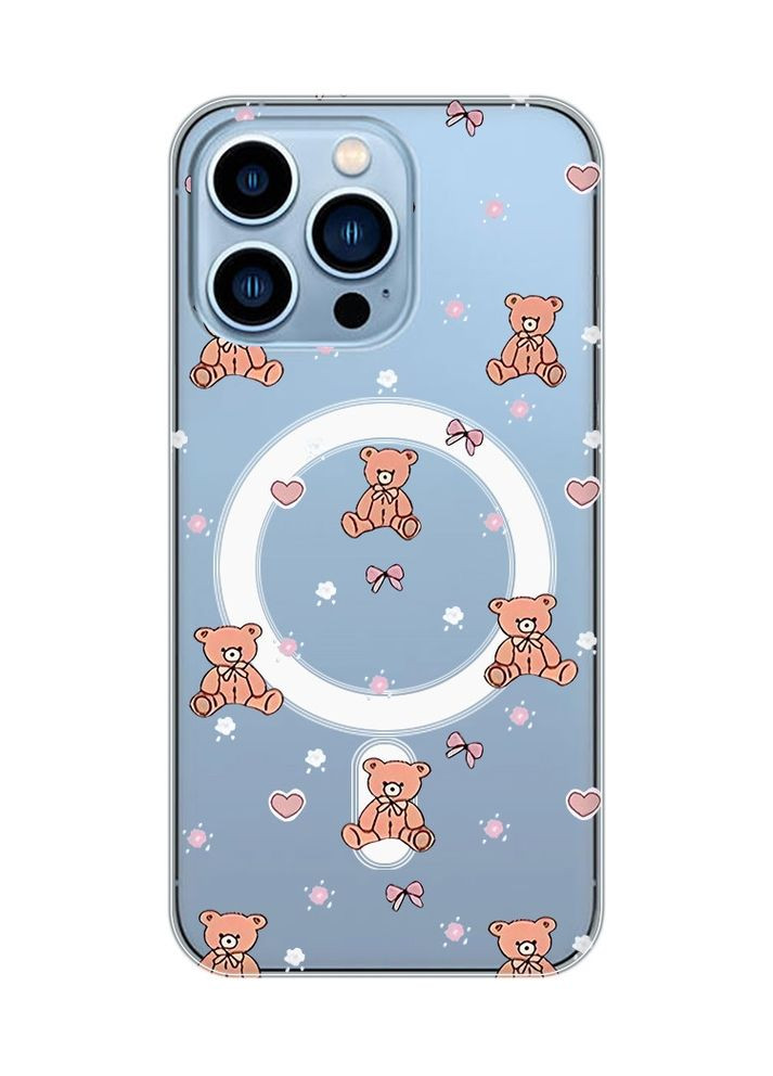 Магнітний чохол на iPhone 13 Pro Max із підтримкою MagSafe Медвежата (принт 418) Creative (361112926)