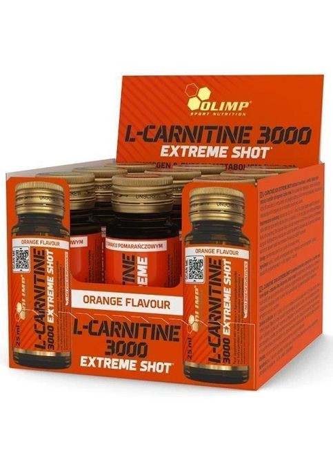 Olimp Nutrition L-Carnitine 3000 Extreme Shot СТЕКЛО БЛОК 9 х 25 ml Orange Olimp Sport Nutrition (292285388)