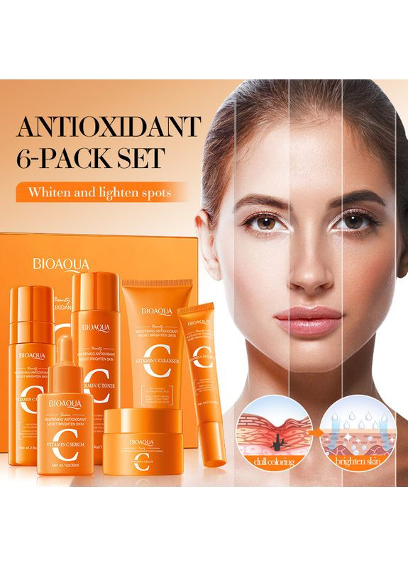 Набор для ухода за лицом, увлажняющий, Vitamin C Set, с витамином С, 6 средств Bioaqua (372473201)