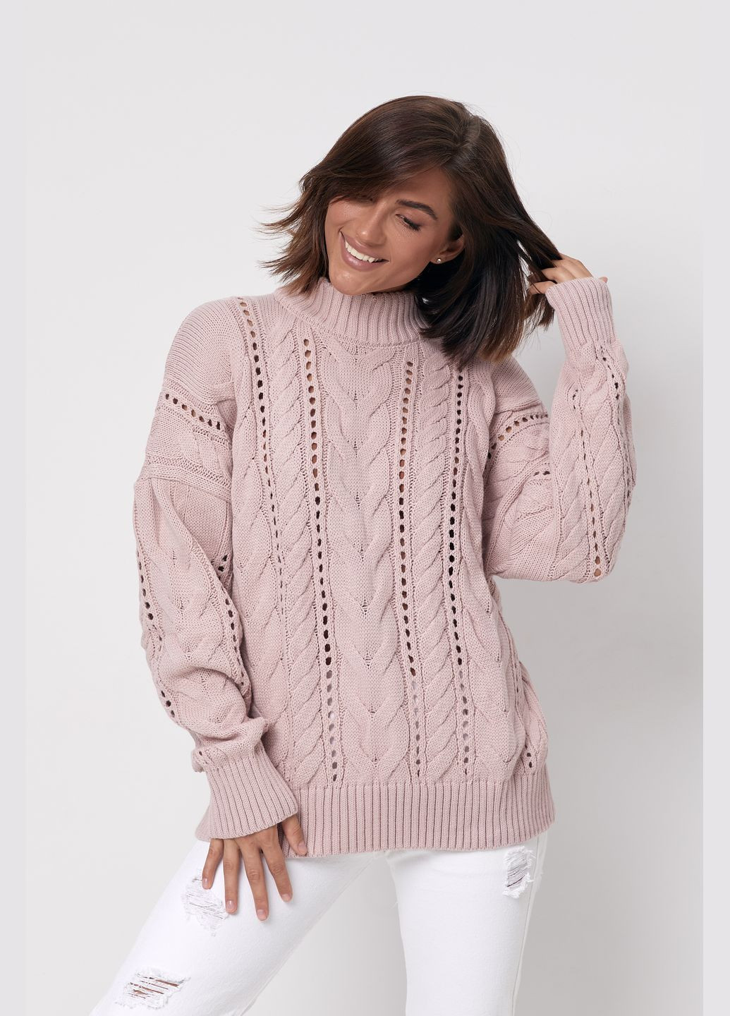 Пудровый свитер 241 пудра MarSe