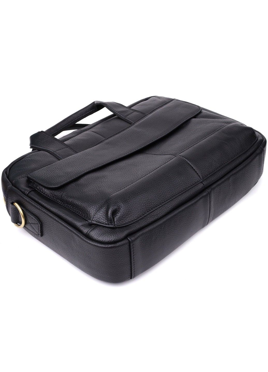 Практичний портфель для чоловіків з натуральної шкіри 23041 Чорний Vintage (356452158)