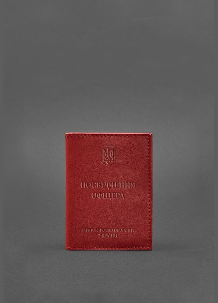 Кожаная обложка для удостоверения офицера 9.0 красная (A-027697) BlankNote (329186850)