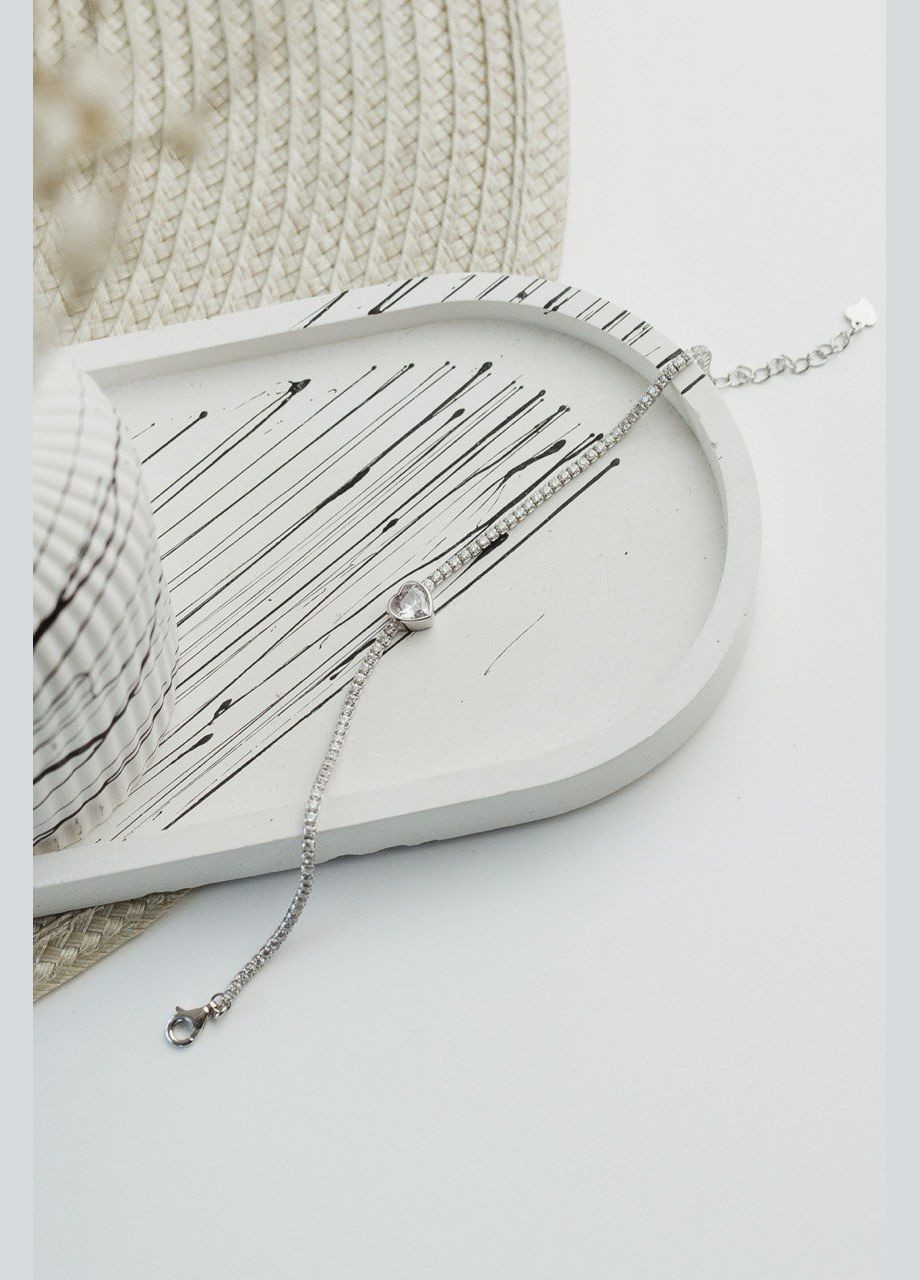 Браслет срібний із цирконієм БР0117, розмір No Brand (317577914)