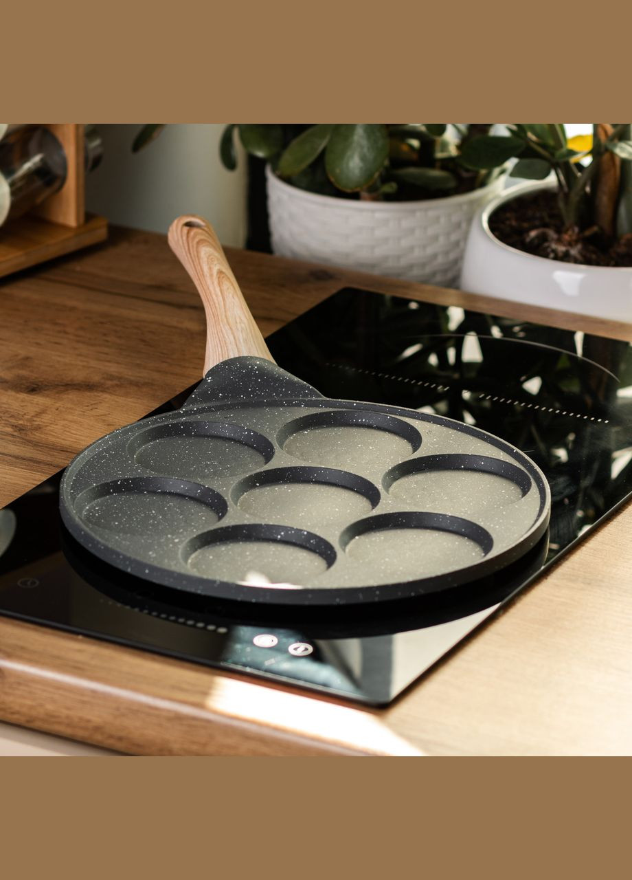 Сковорода для оладий с антипригарным покрытием 26 см, серый Yiwu (347312361)
