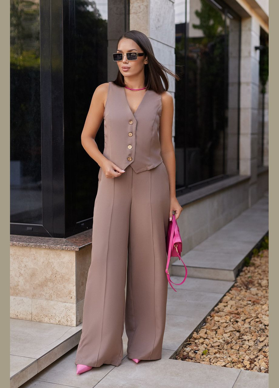 Жіночий костюм двійка жилет з брюками Fashion Girl (301064861)