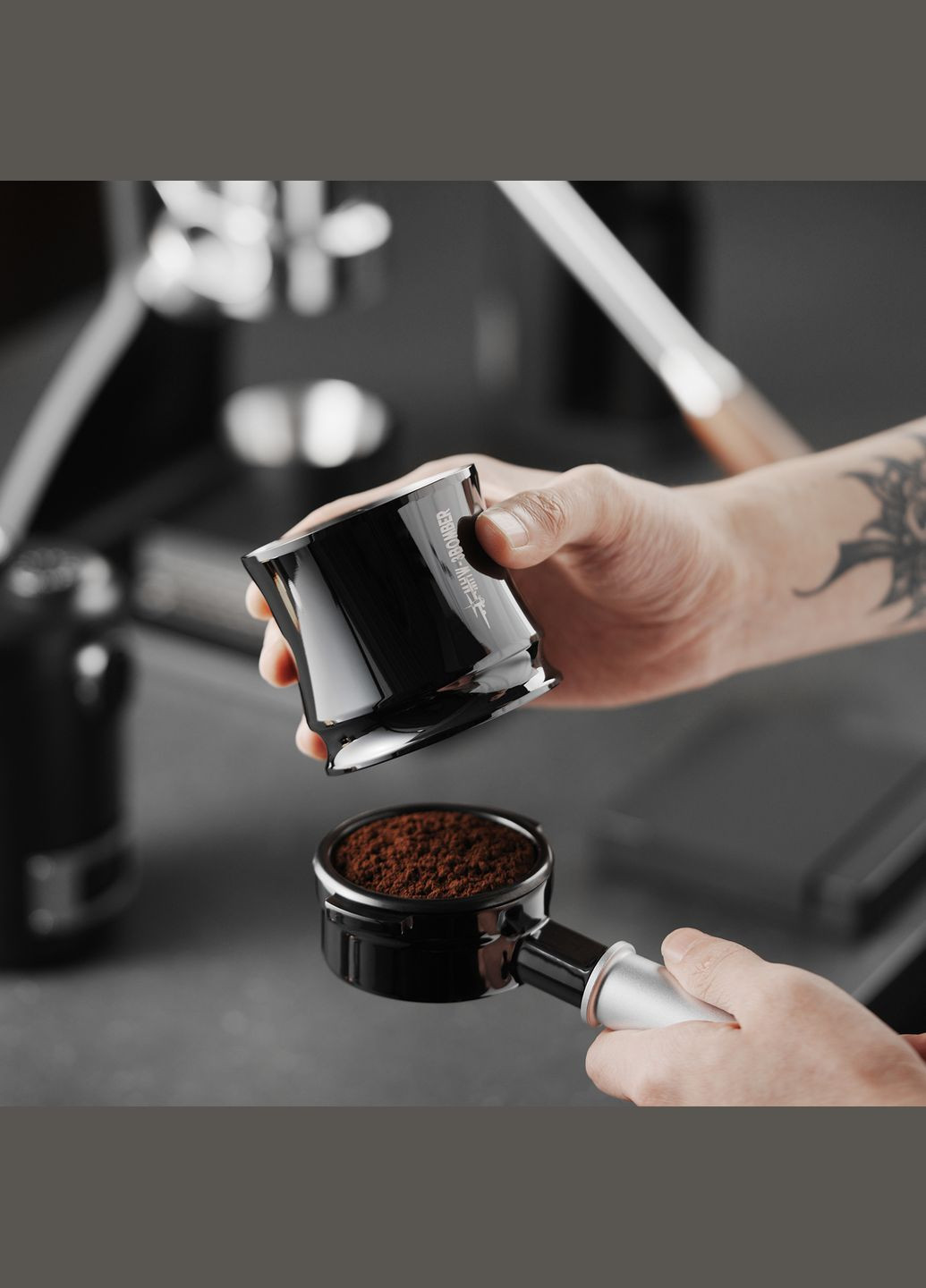 Дозувальна воронка для кави 58 мм FlowLight Series Blind Shaker Срібна (DR7030S-OS) MHW-3BOMBER (366653399)