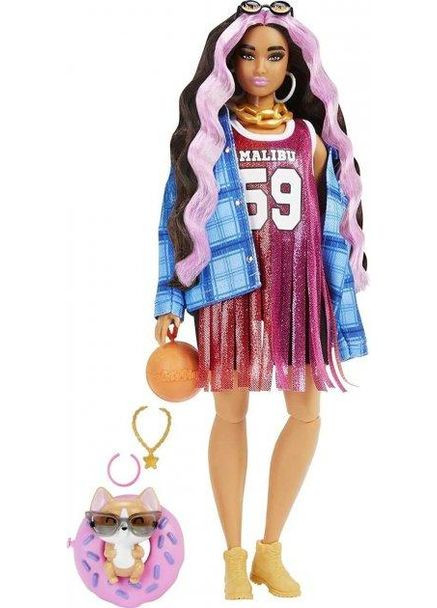 Кукла Барби Barbie Extra Doll Экстра в баскетбольном платье Mattel (282964502)