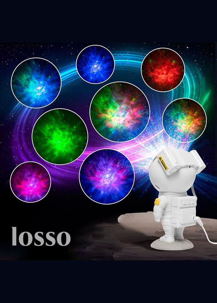 Лазерний проектор зоряного неба "Астронавт" з акумулятором та пультом Losso (327041570)