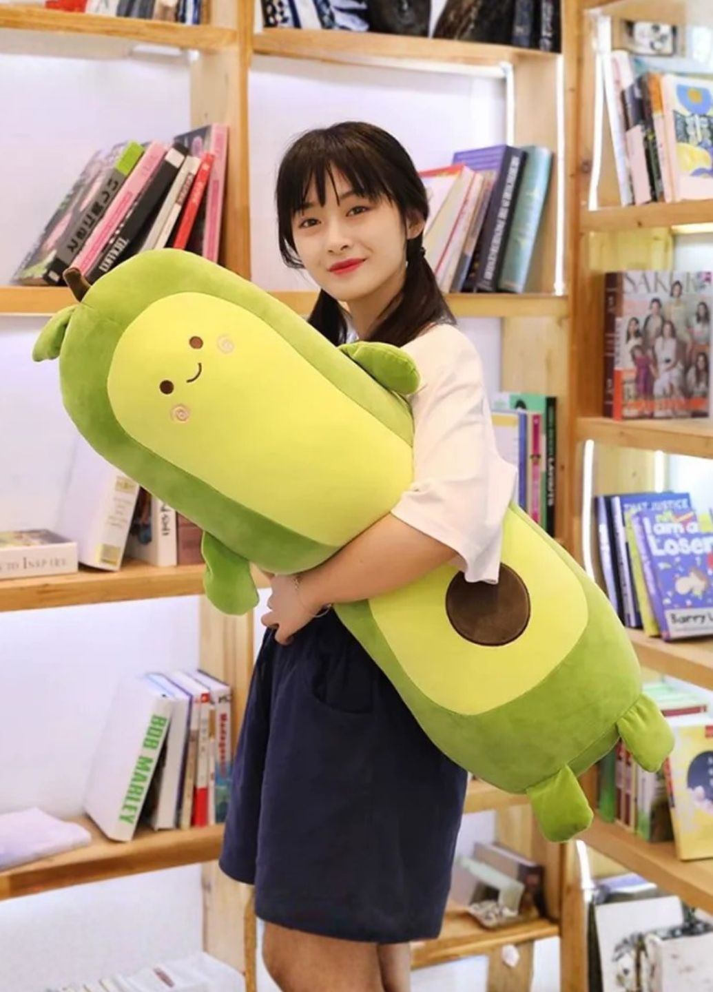Велика м'яка іграшка авокадо батон 100 см плюшева подушка My Kigu (370952740)