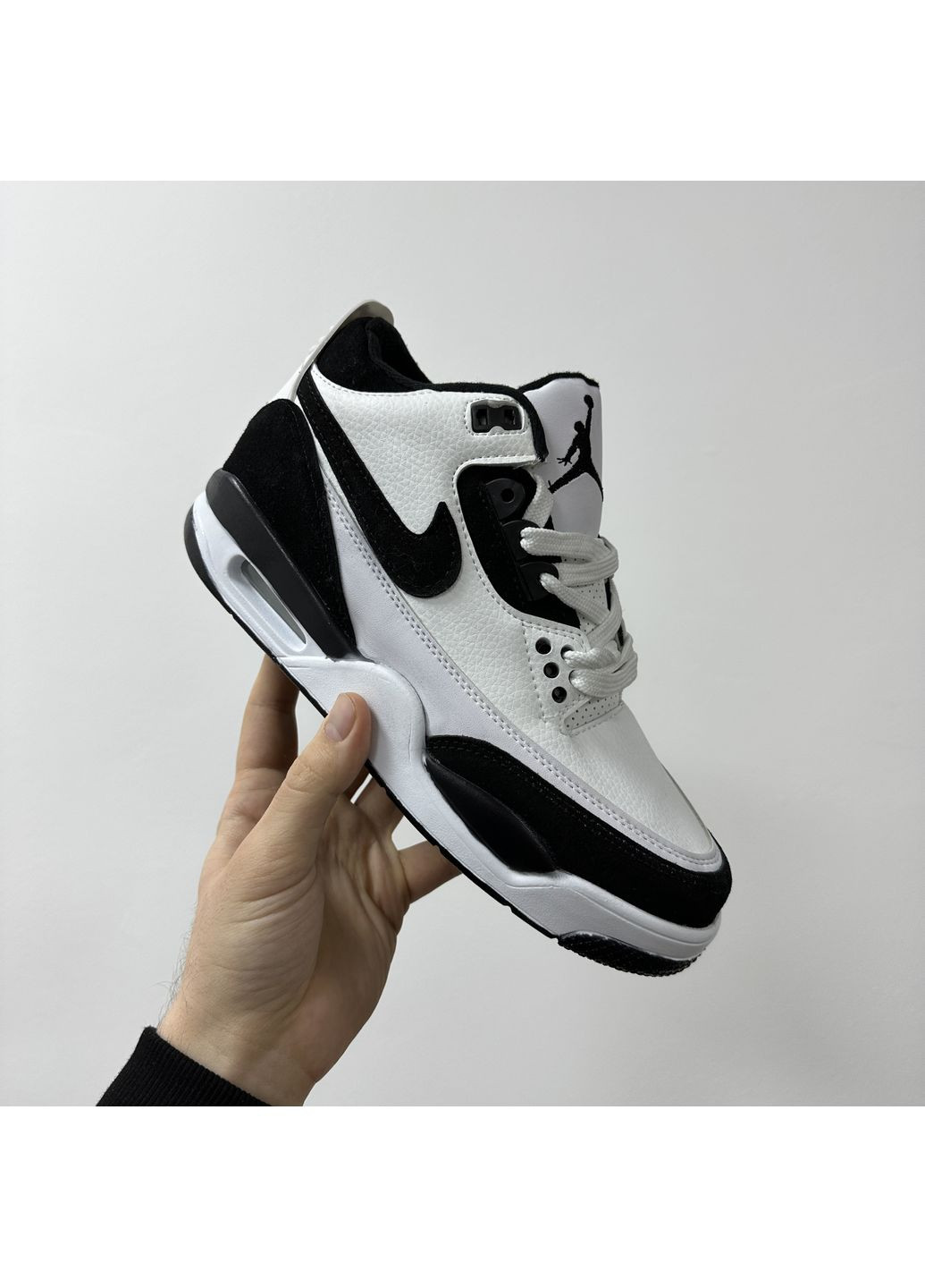Чорні Осінні кросівки чоловічі nike air jordan white / black найк аір джордан No Brand