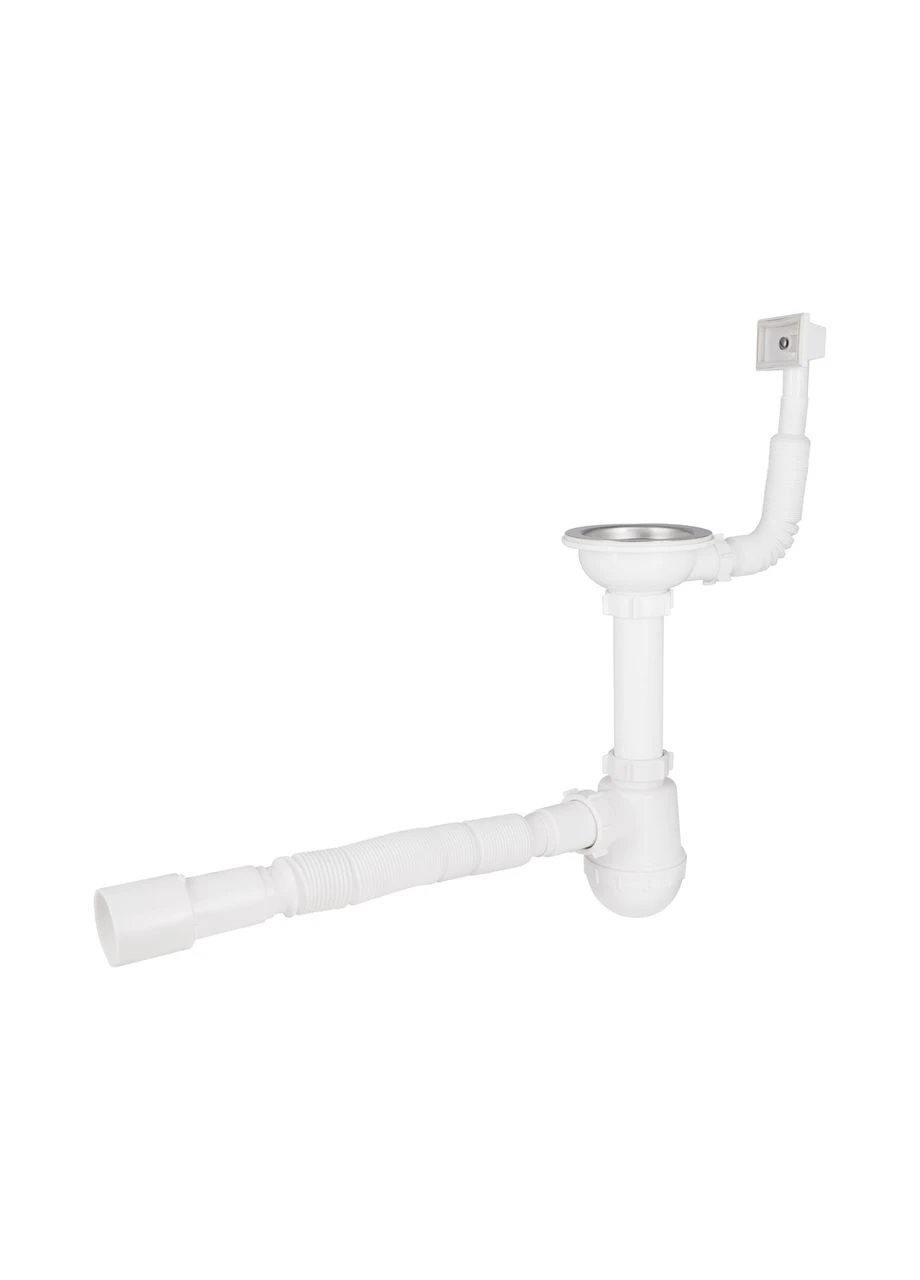 Сифон для кухонної мийки (WHI) 60 05 M001 01 EURO (вихід 50 мм) LIDZ (397089231)