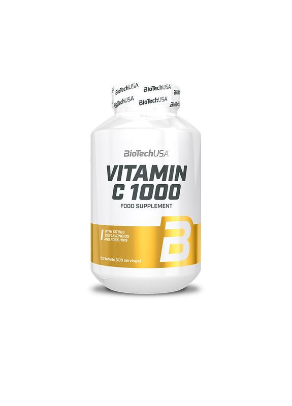 Вітаміни та мінерали Vitamin C 1000 mg, 100 таблеток Biotech (322292412)