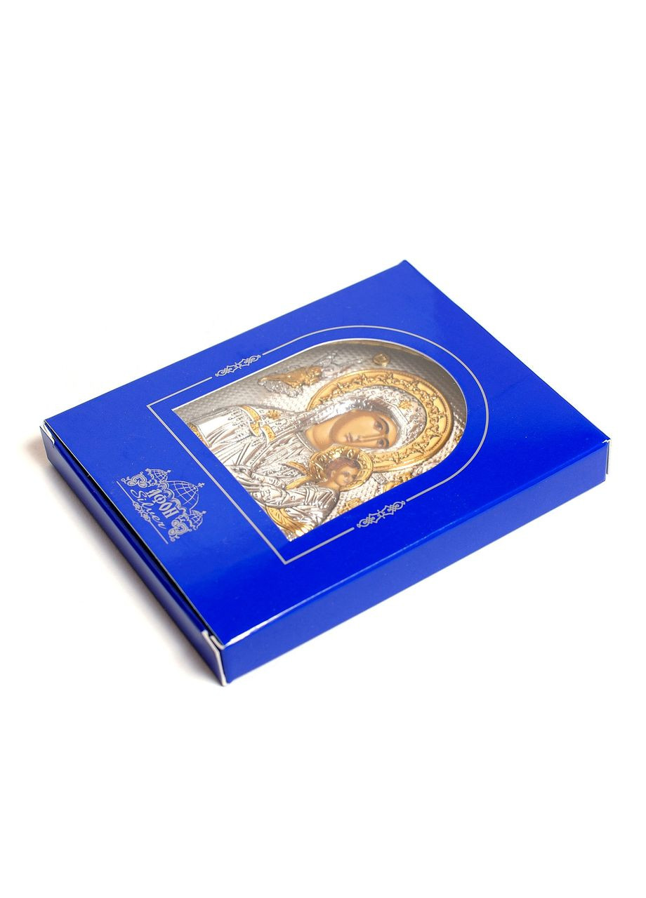 Страстная Икона Божией Матери 5,8х7,5см арочной формы на пластиковом киоте Silver Axion (265446186)