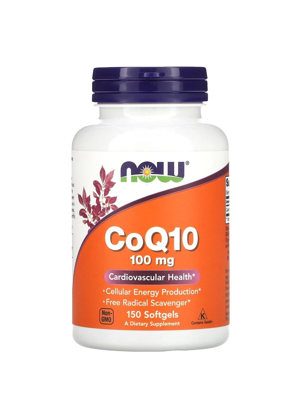 Коензим Q10 (CoQ10), 100 мг, 150 гелевих капсул Now Foods (394185159)