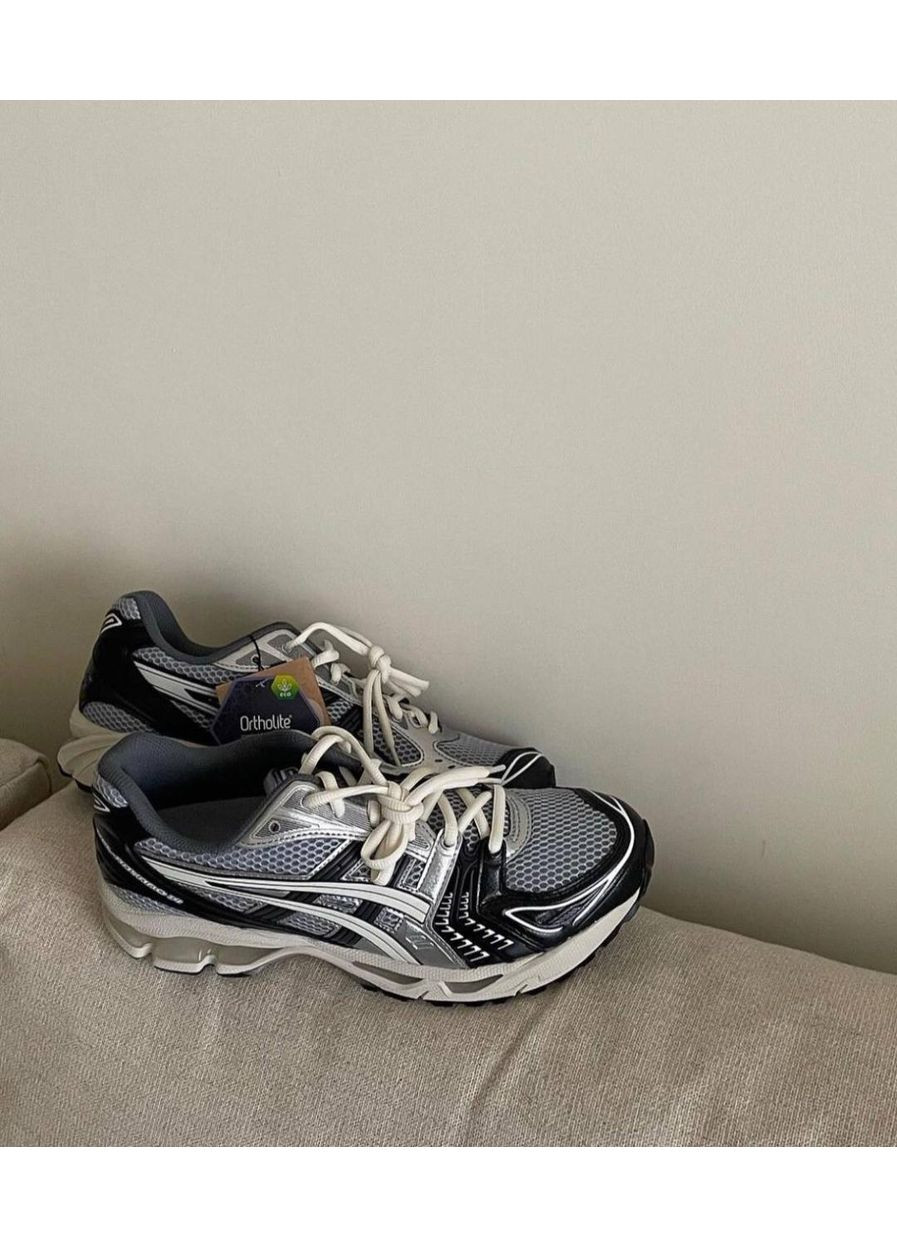 Чорні Осінні кросівки чоловічі asics gel-kayano 14 black silver асікс гель каяно 14 No Brand