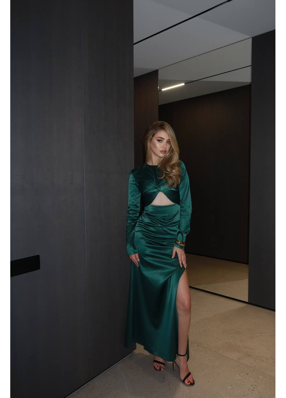 Изумрудное праздничный, коктейльное, вечернее barbara силуэтная Україна однотонное