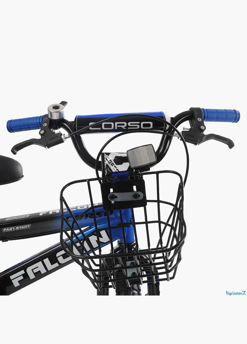 Велосипед 2-х колесный 14" FL-14941 Falcon, стальная рама, диск.тормоза, доп.колёса, звонок (6800070149415) Corso (328261477)