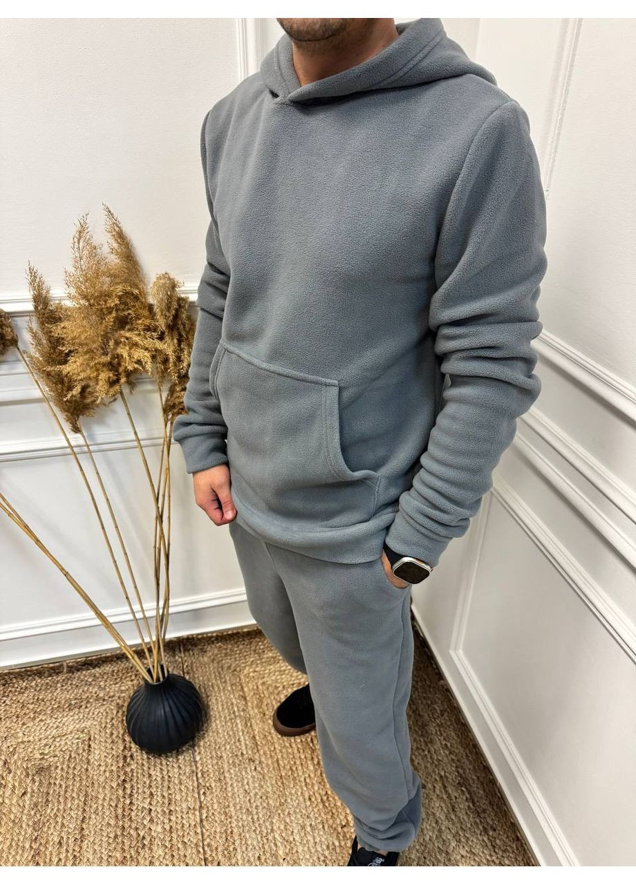 Сірий демісезонний чоловічий флісовий костюм брючний Avanti