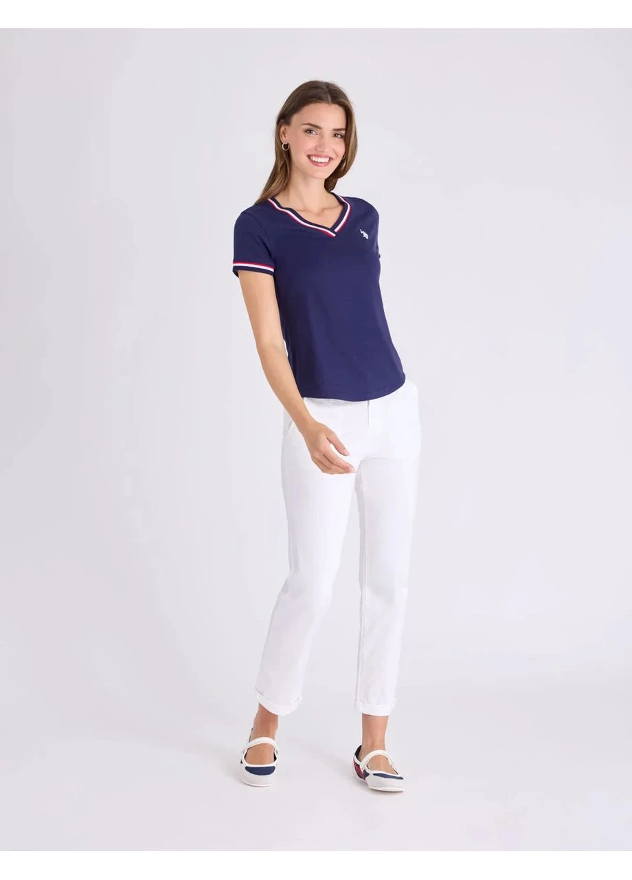 Футболка жіноча U.S. Polo Assn синя, розмір XS U.S. Polo Assn. - (396305399)
