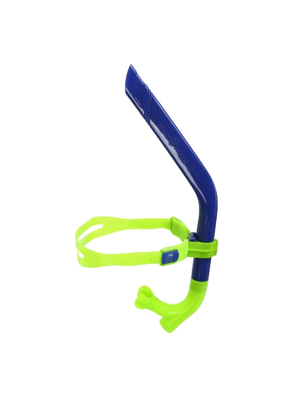 Трубка фронтальна дихальна для плавання MadWave PRO SNORKEL junior M077702 (полікарбонат, силікон, синій) Mad Wave (361433969)