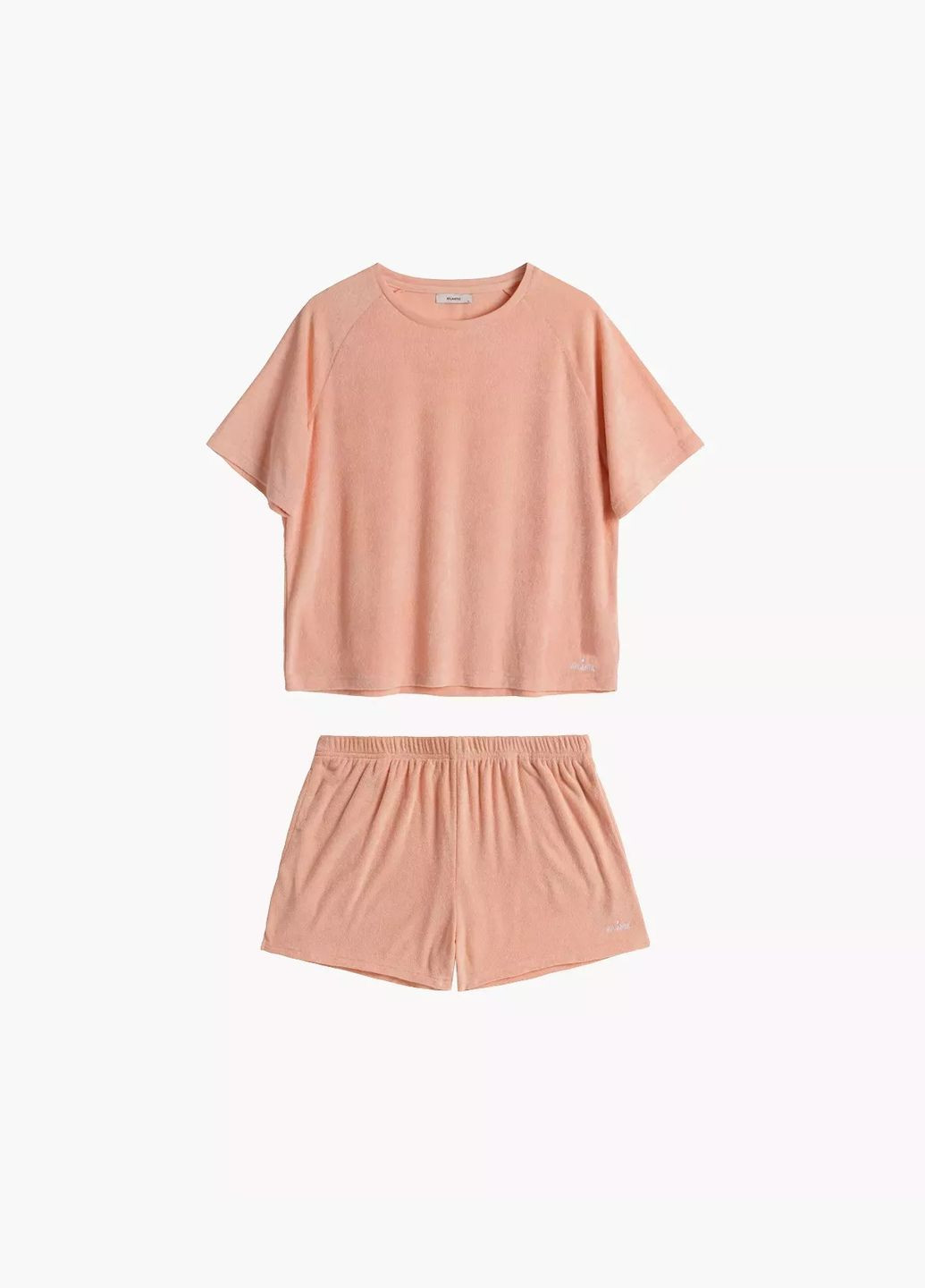 Персиковая всесезон женская пижама футболка + шорты Atlantic