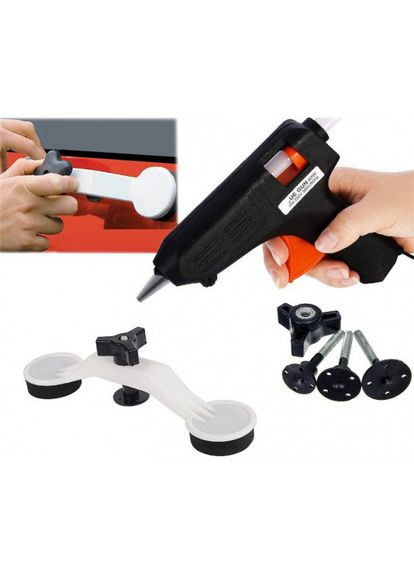 Инструмент для удаления вмятин на авто Clefers Pops-a-Den- Готовка своими руками - Клей, Пистолет, Присоска LN-980 No Brand (366238703)