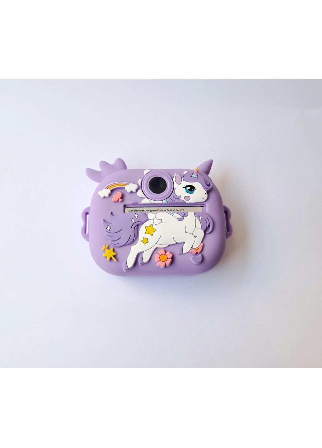 Детский цифровой фотоаппарат по мгновенной печати Единорог M-1 фиолетовый No Brand (337177410)