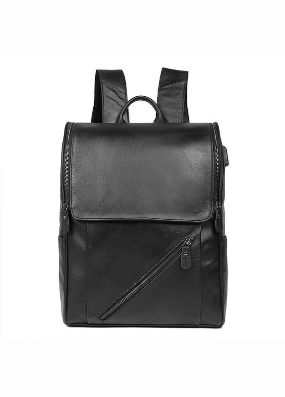 Шкіряний міський рюкзак для ноутбука 7344А-1 чорний John McDee (325449430)