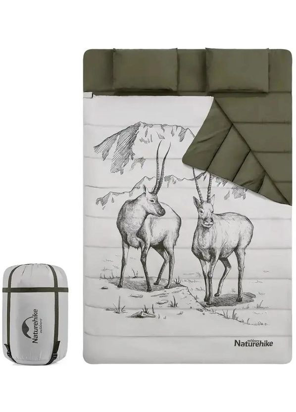 Спальний мішок NH21MSD06 Double with Pillows Green Naturehike (316437073)