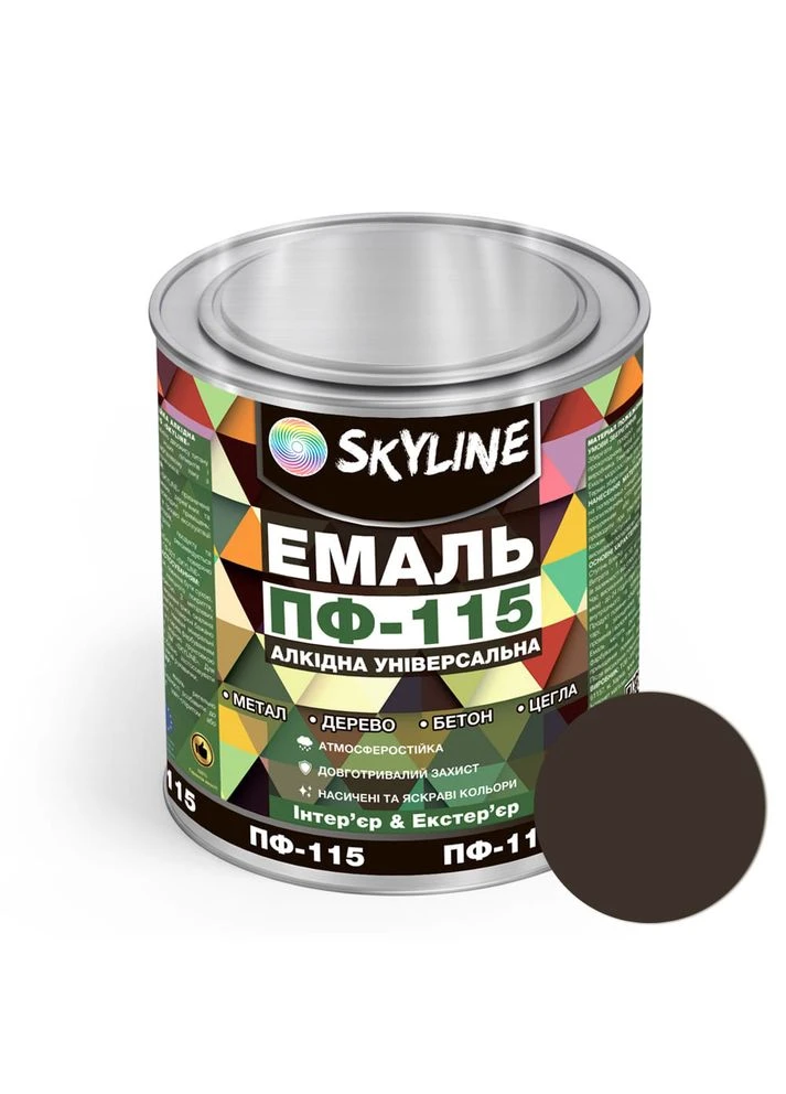Эмаль ПФ-115 алкидная универсальная атмосферостойкая « » 2.5 кг SkyLine (331147936)