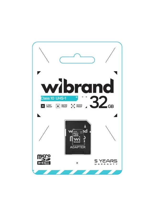 Карта Пам'яті MicroSDHC 32gb UHS-1 10 Class & Adapter Wibrand (385666191)