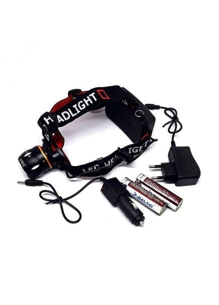 Фонарь налобный светодиодный водонепроницаемый с 2 аккумуляторами BL-T06B-P90, головной фонарик Bailong (364663643)