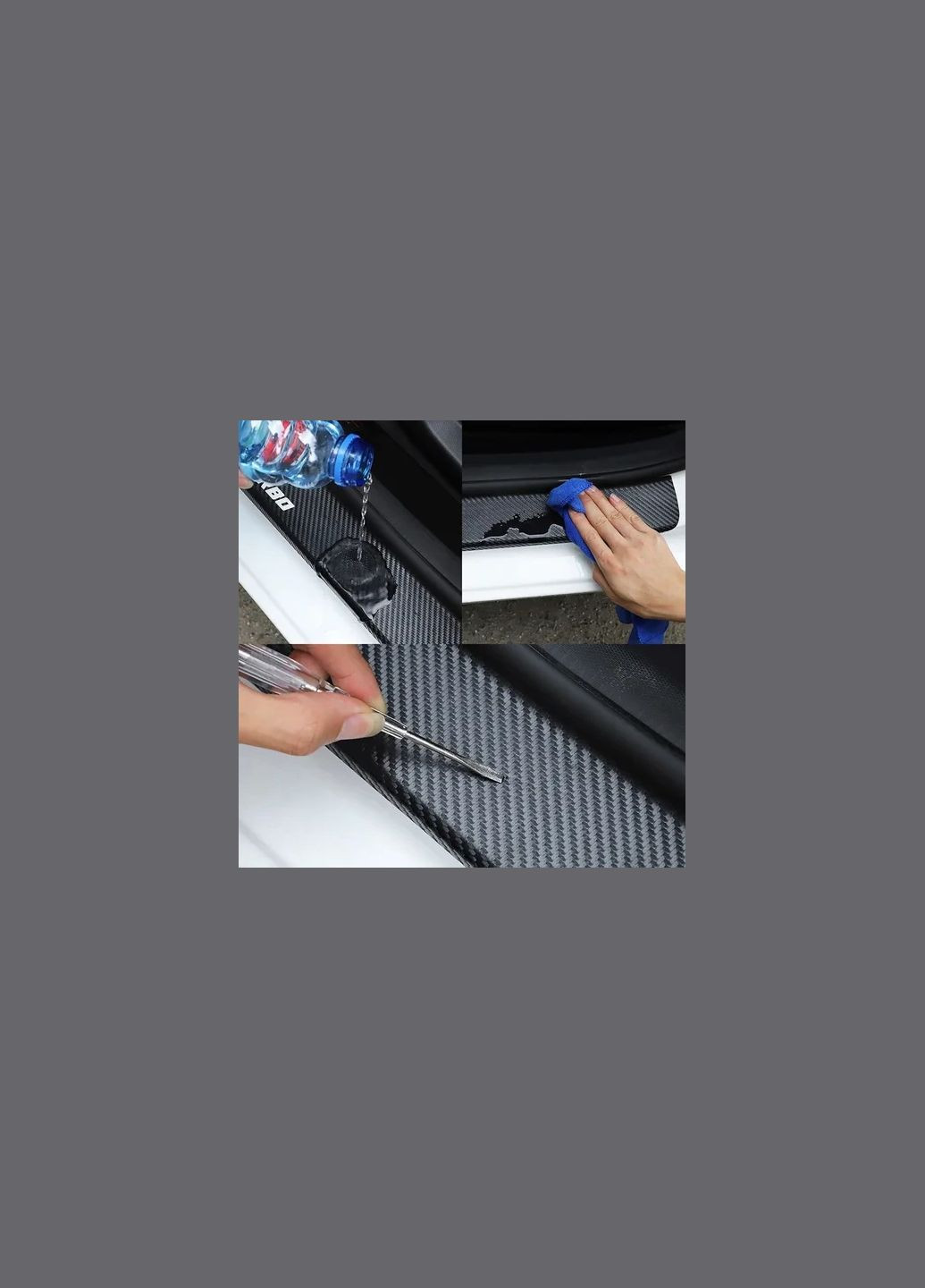 Защитная карбоновая пленка Carbon Fiber для авто 10 см х 5 м Black No Brand (350202671)