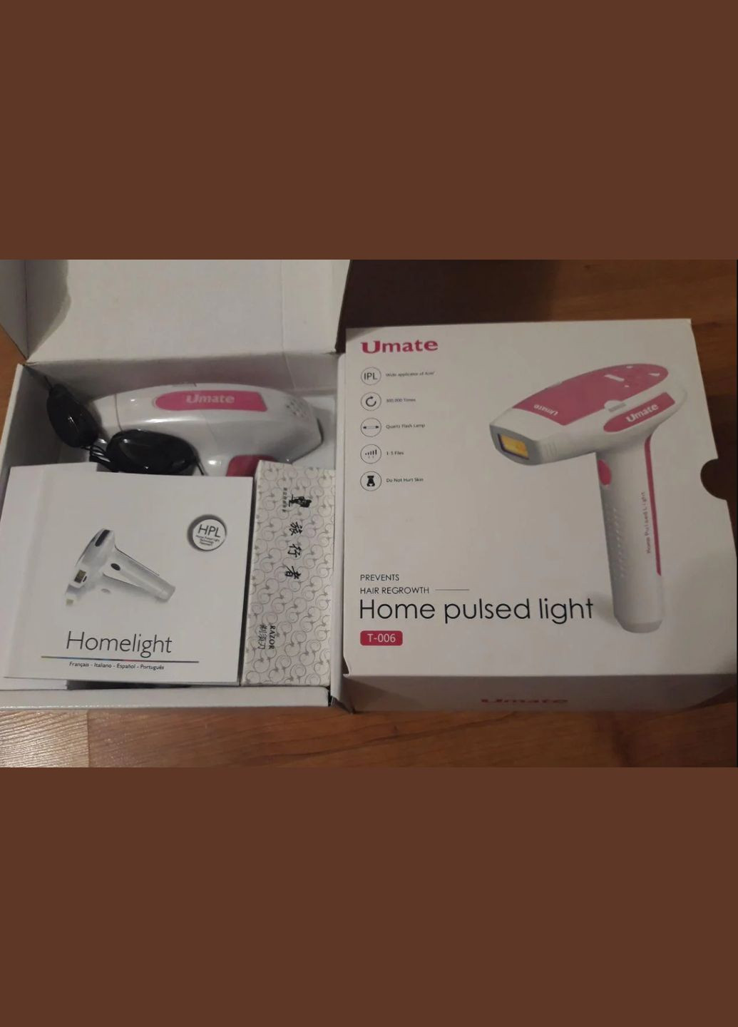 Лазерный фотоэпилятор UMATE Home pulsed light T006, эпилятор для лица и тела UMAX (363321106)