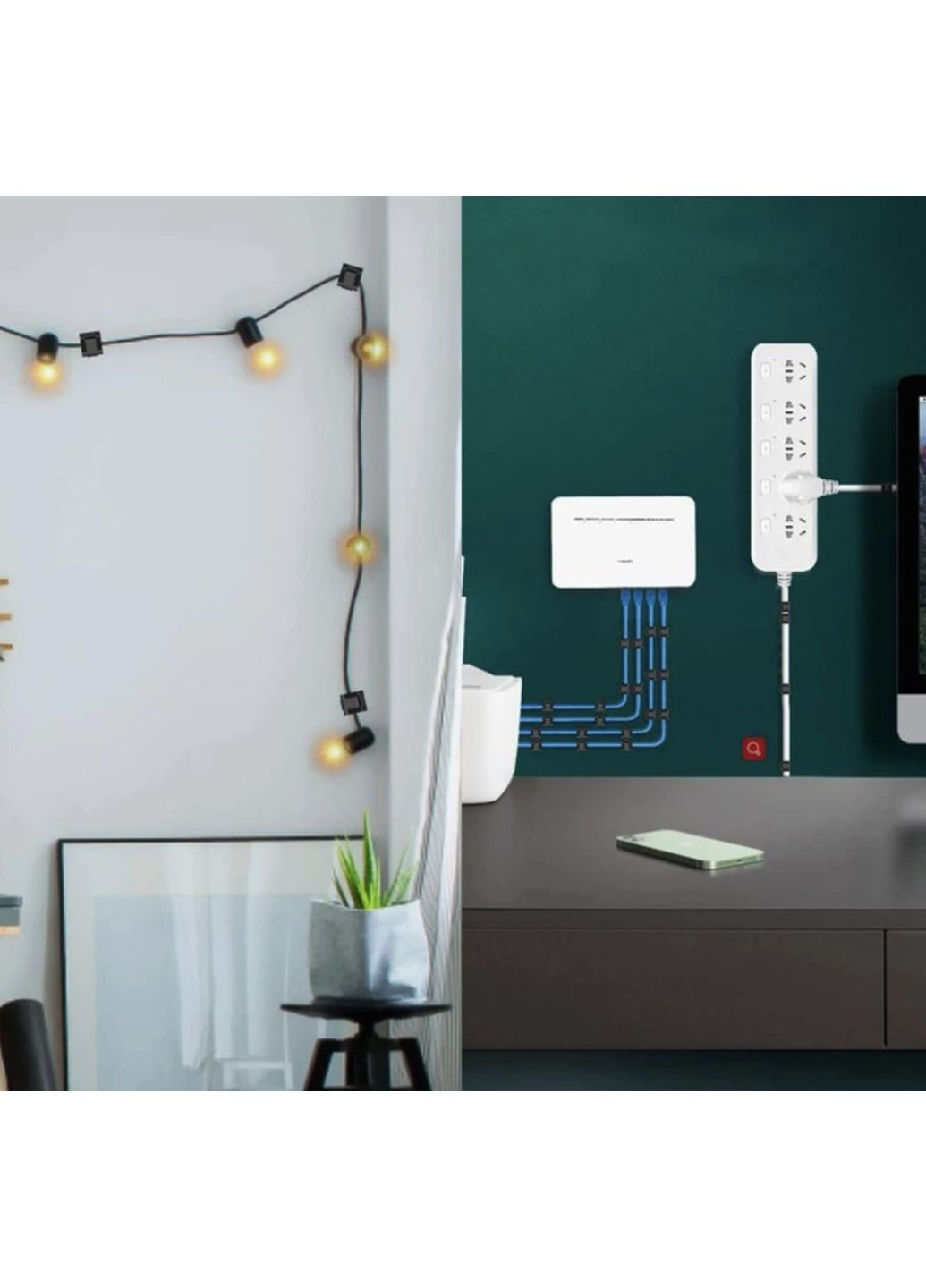 Органайзер фіксатор кабелю тримач для дроту кліпса самоклеючий хомут кабель менеджмент 3M 1 шт WCL1007 Білий Captain (370665134)