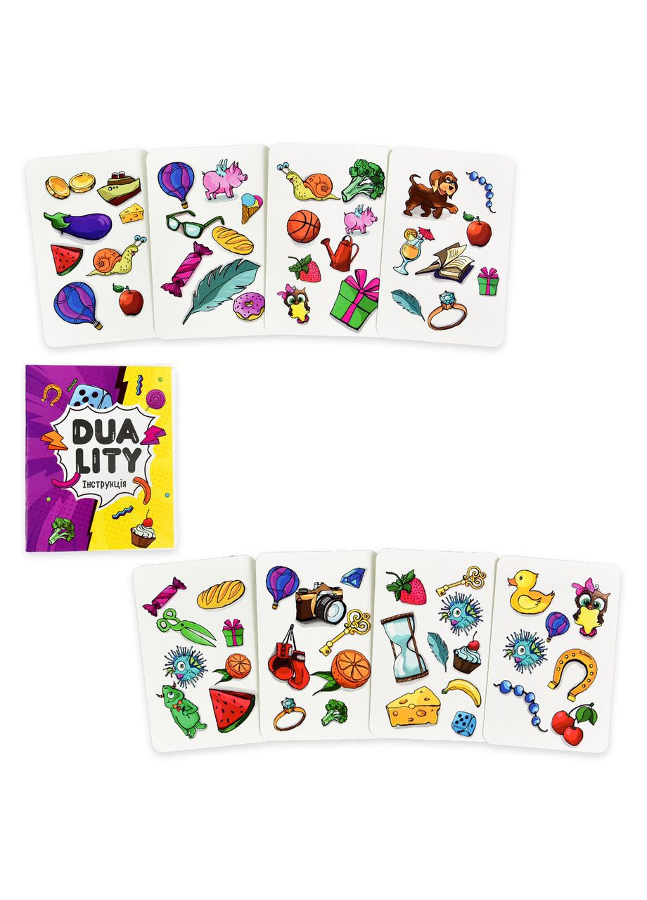 Настільна гра для дітей від 6 років Дуалити картонна активна для 2-8 гравців Strateg (362420780)