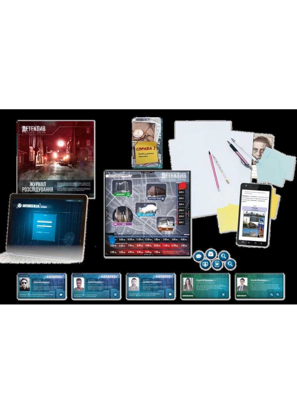 Захоплива настільна гра Детектив. Сучасне розслідування (Detective: A Modern Crime Board Game) Geekach (397871567)