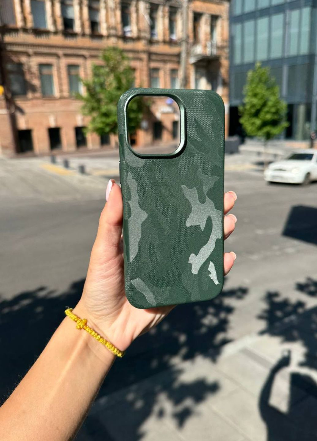 Чохол тканинний з MagSafe для iPhone 16 Pro Green / чохол айфон 16 про зелений магсейф No Brand (347590629)