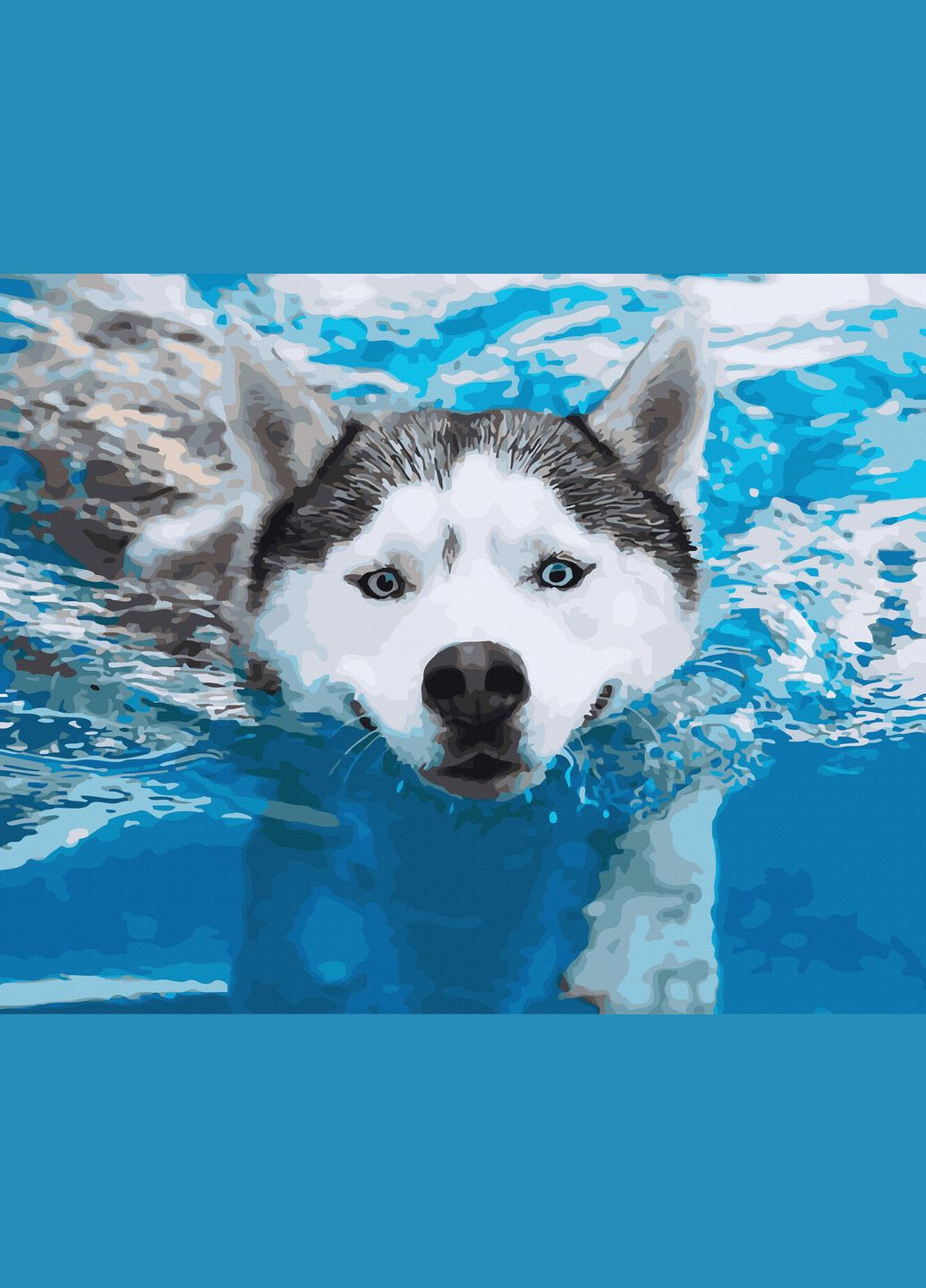 Картина по номерам Песплавец 40х50 Рисование по номерам Плавающая собака Раскраска картины для взрослых GX45496 Rainbow Art (308989098)