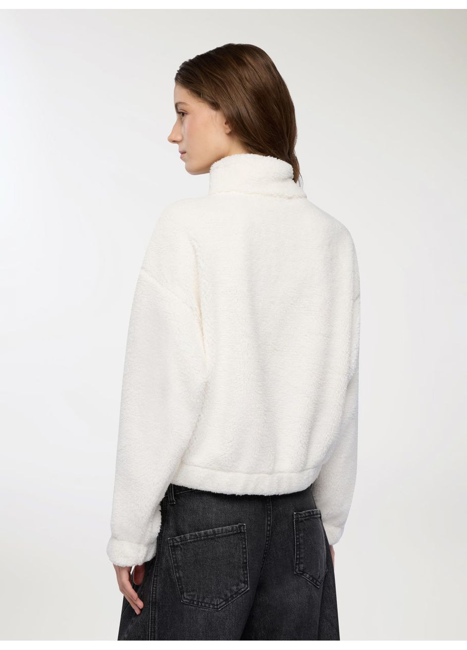 Молочный свитшот женщин Terranova надпись (369480862)